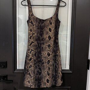 VINTAGE Velvet Caché Snake-Print Dress